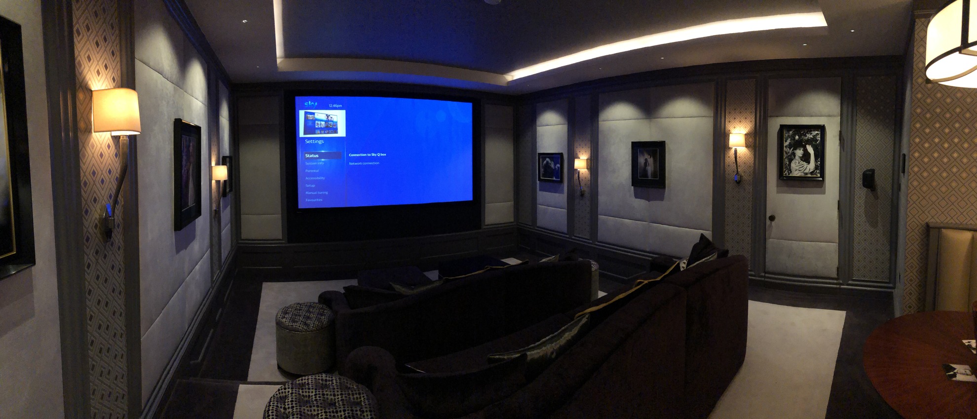 home cinema room installation